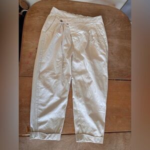 Mable asymmetrical closure pleated trousers